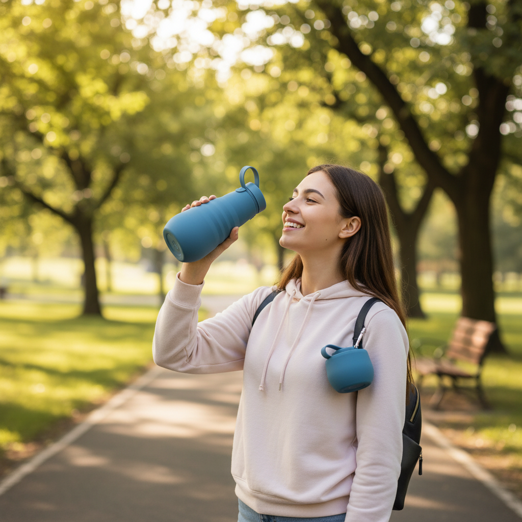 Terra 600ml Collapsible Silicone Water Bottle