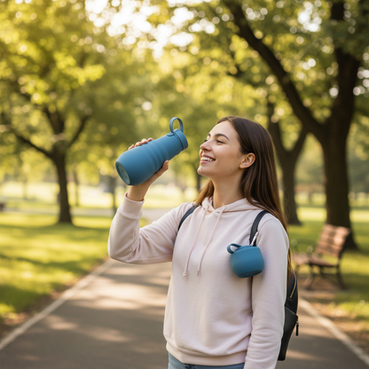 Terra 600ml Collapsible Silicone Water Bottle