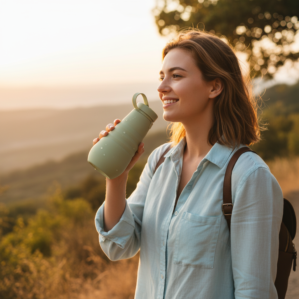 Terra 600ml Collapsible Silicone Water Bottle