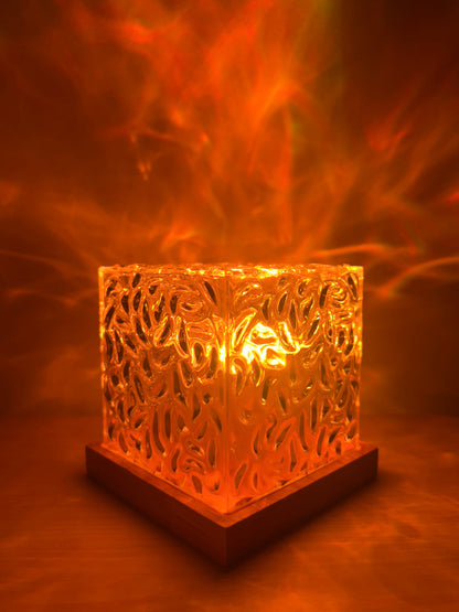 AuroraGlow Night Light Projector with Remote – 16 Ocean Wave Colors Lamp